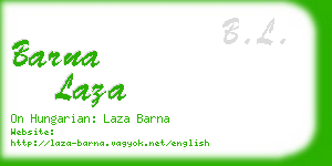 barna laza business card